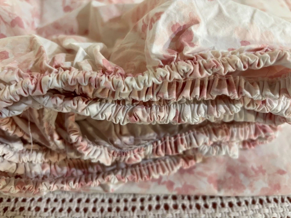 Ralph Lauren 全平贴合床单静音玫瑰粉红色珊瑚色 2 件 — 第 3/4 张图片