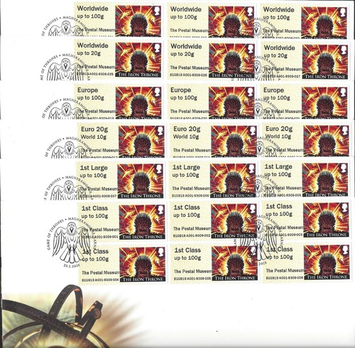 POST & GO FDC 2018 GAME OF THRONES POSTAL MUSEUM MAIL BY SEA MAIL BY BIKE F BOX - Picture 14 of 27