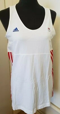 Adidas Team GB Vest London Olympics 2012 Top Union Jack UK 8 10 12 14 16 BNWT - Image 1 of 4