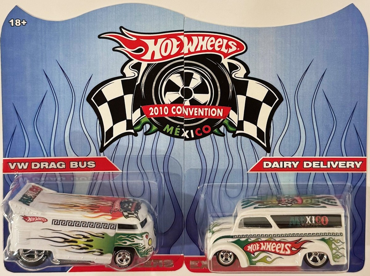 VW DRAG BUS & Dairy Delivery Hot Wheels 2010 Mexico Convention 1