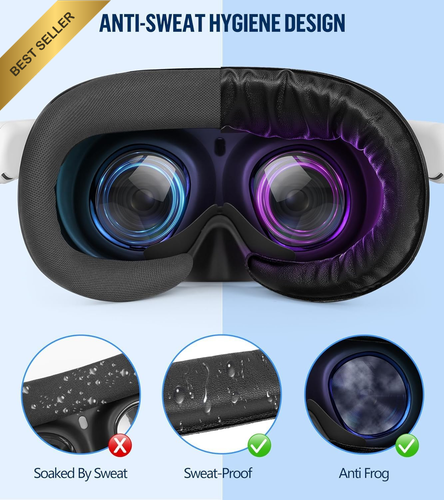 Facial Interface & Face Pad for Meta/Oculus Quest 3, Ice Silk Cotton, Lens Prote - Picture 6 of 12