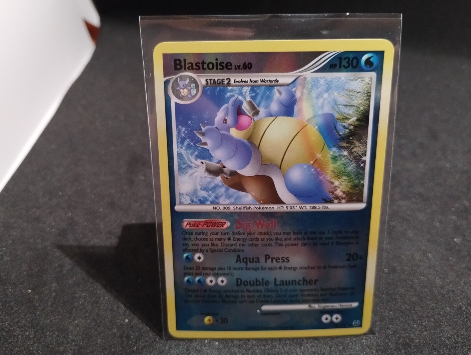 Pokemon TCG Blastoise Reverse Holo Rare 2/127 - LP - Platinum