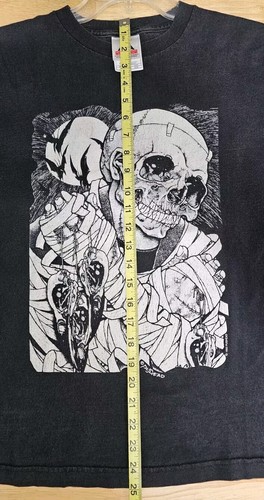 1993 Pushead shirt 90s Graphic Tee Misfits Punk Goth Vintage Horror Skull Art - Picture 9 of 9
