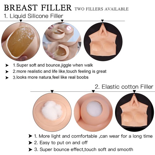 Boobs falsos de gran tamaño taza B con formas de pecho de silicona para travesti de cuerpo grande - Imagen 9 de 12