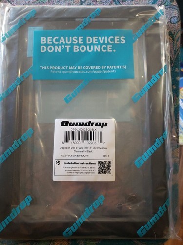 New Gumdrop DropTech DL3100CBCS Black Protective Case Dell 3100 Chromebook 11" - Picture 1 of 3