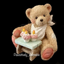 Cherished Teddies AGE 3 BIRTHDAY THREE CHEERS FOR YOU 911313 Teddy Bear Cupcakes