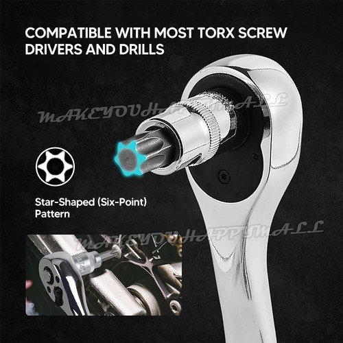 34 pcs E-Torx Socket Set 3/8" 1/4" Drive Star Hex Bit External Torque Tool - Picture 4 of 11