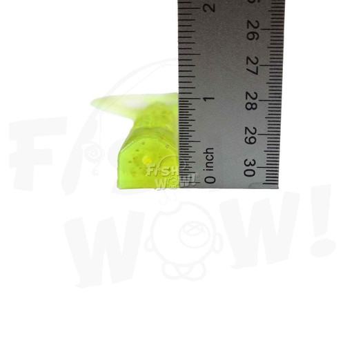 Plantilla de pelota Scampi de pesca Chartreuse de 7" cabeza lisa de cola doble 1,5 oz - Imagen 8 de 9