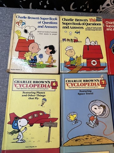 Charlie Brown Encyclopedia Vol 5-15+ Super Book Of Questions & Answers 1,3,4 - Foto 2 di 11