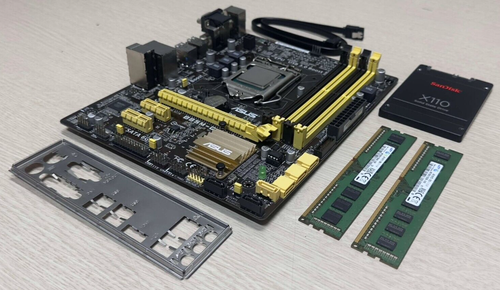 Combo Mainboard mit CPU i5- 4570/ ASUS B85M-G/ 8GB RAM/ 128GB SSD - Bild 5 von 8