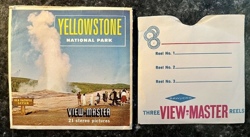 Yellowstone National Park Old Faithful View Master 3 Reel Packet 1962 Vintage - Picture 3 of 8