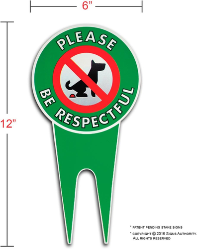 No Poop Dog Signs - Stop Dogs from Pooping on Your Lawn - Durable Heavy Duty Dib - Picture 2 of 8
