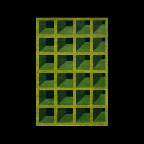 5x8 Garden Maze Green 3D Bespoke Hand Tufted Hand Made Hand Tuft Area Rug Carpet - Picture 3 of 5