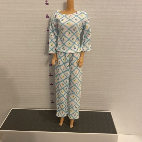 Vintage Barbie Clone Schlafanzug 2-teilig Blumenmuster Baumwolle Pyjama