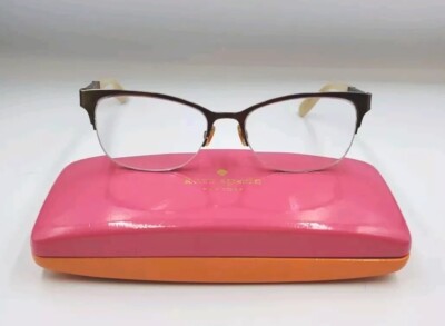 Kate Spade New York Women Eyeglasses Frame Half Rim VALARY Bronze Tone 51[]16 Kate Spade EYEGLASSES & CASE VALARY 0W94 Bronze Frame 51[]16  main image 4