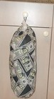 DOLLAR BILLS $50 FABRIC CLOTH GARBAGE BAG HOLDER SHOPPING PLASTIC BAGS 19"x 19"