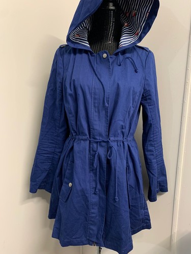 Modcloth Jacket Long Hoodie Blue L Women's A85 - Picture 1 of 6