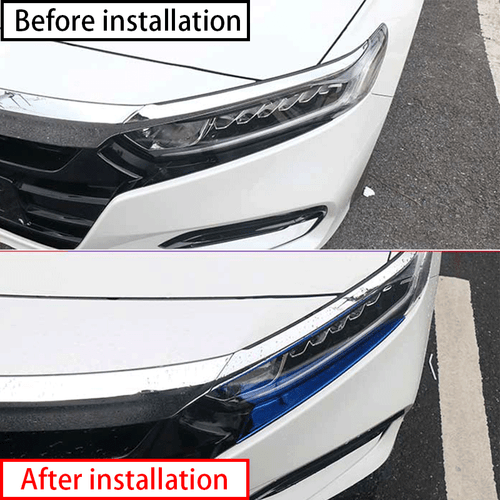 For Honda Accord 10th 2018-2022 Blue Titanium Front Headlight Lamp Eyebrow Trim - Bild 6 von 9