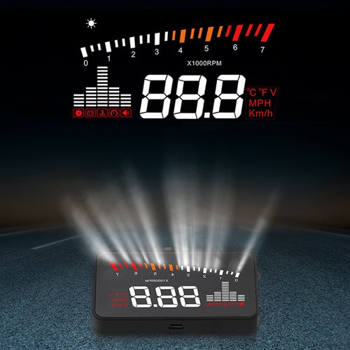 Car HUD Head Up Display OBD2 EOBD Projector Windshield Car Voltage Speed Alarm - Picture 6 of 10