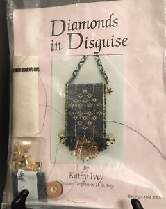 Diamonds-in-Disguise-Beaded-Pouch-Kit-by-Kathy-Ivey-Black-Gold-Beads-Fringe