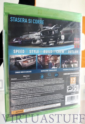 NEED FOR SPEED, MICROSOFT XBOX ONE, X, ITALIAN MARKET, EURO, NEW FACTORY SEALED! - Foto 3 di 4