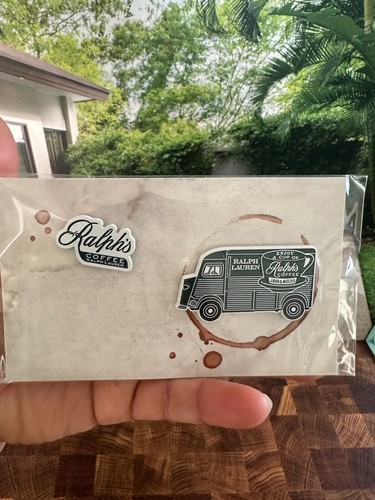 POLO Ralph Lauren Ralph’s Coffee Enamel Pins Set Of 2 - Picture 3 of 5
