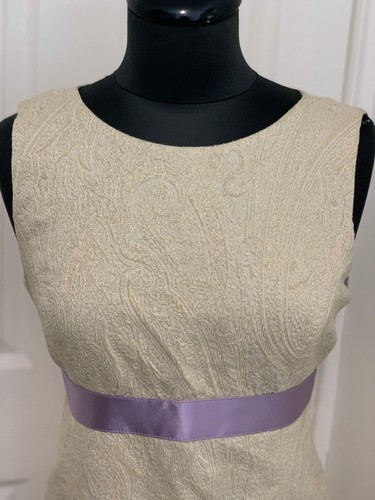 Dolce and Gabbana D&G wedding gold metallic Brocade shift Dress 44 UK12US8EU38 - Picture 4 of 14