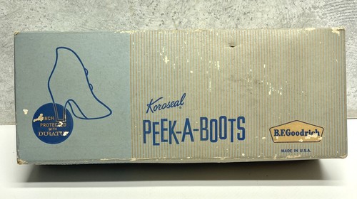 Vintage 50’s Hipster Damen PEEK-A-BOOTS Größe 9 flacher Absatz B.F. Goodrich mit Karton - Bild 1 von 5
