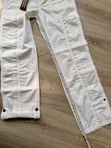 Esprit Cargo Turn-Up Hose Weiß mit Gürtel Gr. 36 - Bild 12 von 20
