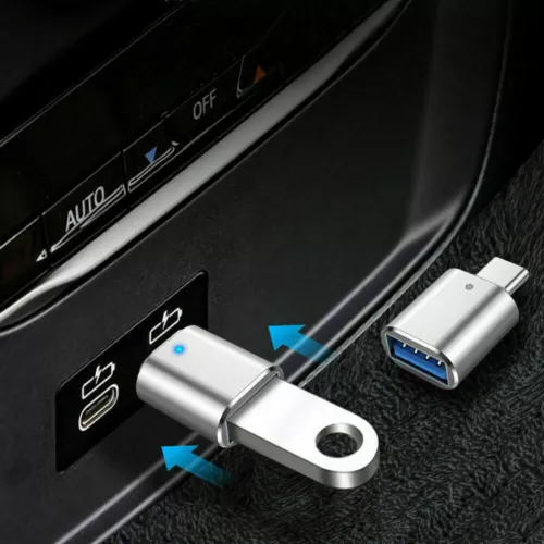 5Pc Gold Type C Male To USB 3.0 Female Data OTG Converters Adapter With Light - Picture 10 of 13
