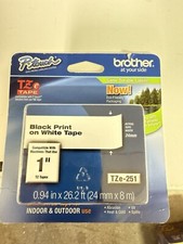 GENUINE NEW BROTHER TZE-251 Brother TZe Label Tape Cartridge TZE251 for PT-2700