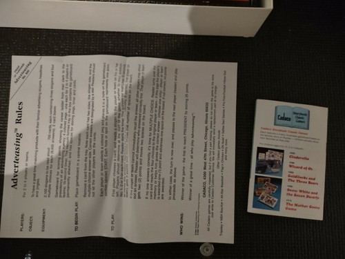 Vintage 1988 Adverteasing Board Game The Game Of Slogans, Commercials & Jingles - Picture 3 of 6