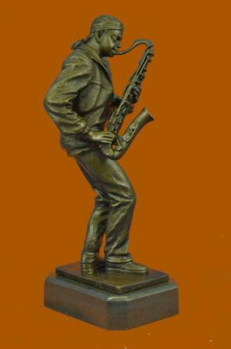Hand Made American Black Saxophone Player Musician Bronze Sculpture Statue DEAL - Picture 3 of 10