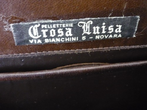 Vintage Mid Century Crosa Luisa italienische sehr weiche braune Leder Handtasche - Bild 12 von 13