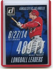 2015 DONRUSS #1 MIKE TROUT "LONGBALL LEADERS", ANAHEIM ANGELS, 050815