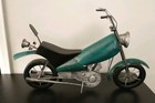 Standing Metal Motorcycle Art Decor~26. 5" L, 16" T~Colors:Silver, Green, Black 