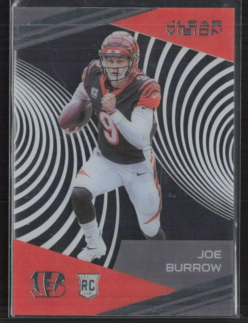 2020 Panini Chronicles #CV-1 Joe Burrow Clear Vision Rookie RC