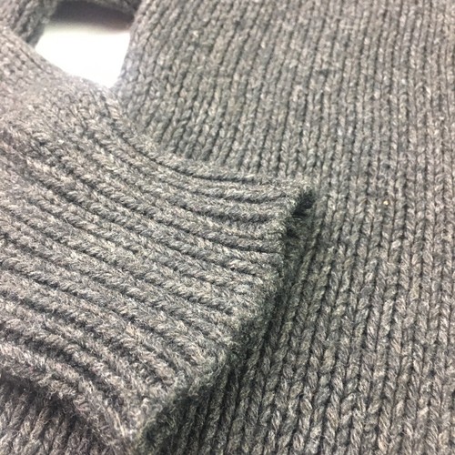 Suéter para hombre talla grande mezcla lana mezcla gris tejido acanalado cuello t botón - Imagen 2 de 8