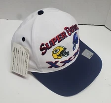 Vintage Logo 7 Super Bowl XXXII Snapback Hat Cap Packers Broncos Helmets NWT