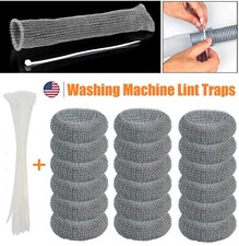 72× Washing Machine Lint Traps Snare Drain Filter Screen Steel Wire Mesh Ties US