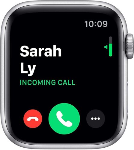 Used Apple Watch Series 5 (GPS - 44mm) Silver Aluminum Case, White Sport Band - Picture 3 of 4