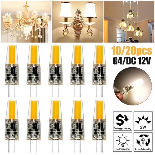 10/20PCS G4 Bi-pin Base LED Light Bulbs COB White / Warm White Lamp 12V AC/DC 3W - Bild 1 von 11
