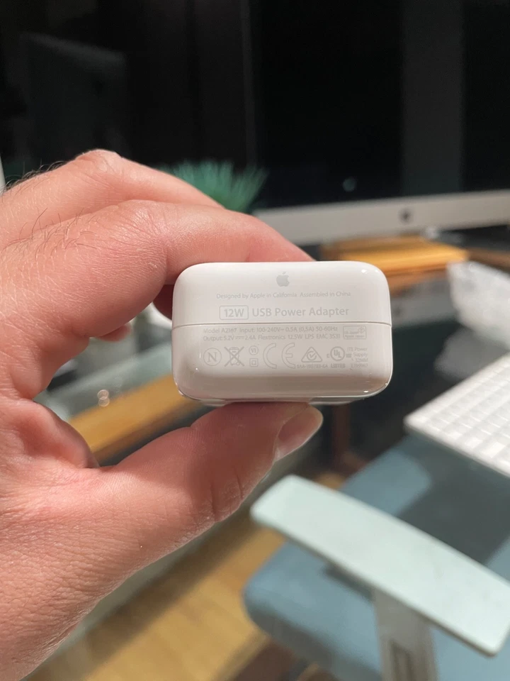 Original Genuine 12W USB Wall Charger & Cable for iPad Pro Air Mini iPhone OEM** - Image 3 of 4