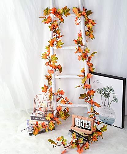 2 Pack Fall Garland Maple Leaf, 6.5Ft/Piece Hanging Vine Garland Artificial - Picture 4 of 8