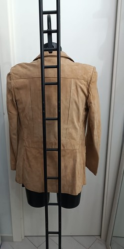Giacca in vera pelle usato donna woman beige chiaro Tg 48 XYR282L - Picture 2 of 6