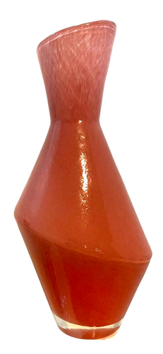 Jamie Young Glass Asymetrical Gradiant Purple Pink Vase 10.8”T 4”W Hand Crafted - Picture 5 of 10