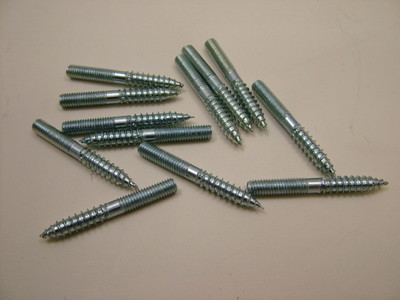 WOOD TO METAL DOWELS ZINC FURNITURE FIXING SCREWS REPAIRS BZP M6 x 50mm