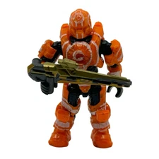 MEGA Bloks Construx Halo Heroes Series 2 Spartan Orange Gungnir W/Weapon DPJ82