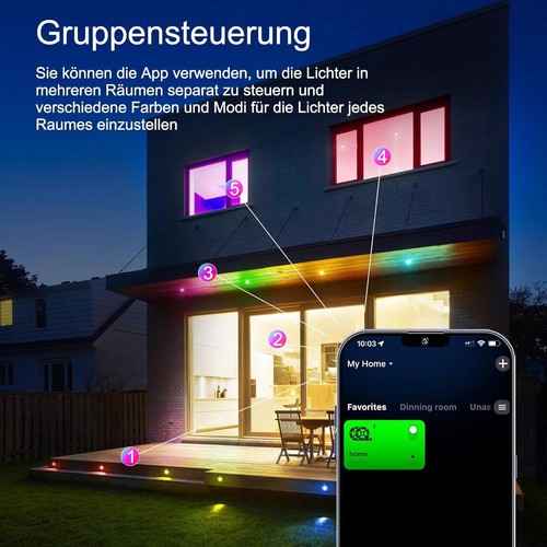 20X WIFI RGBW+IC LED Terrassen Bodeneinbaustrahler Decken Einbaustrahler Lampe - Bild 13 von 15