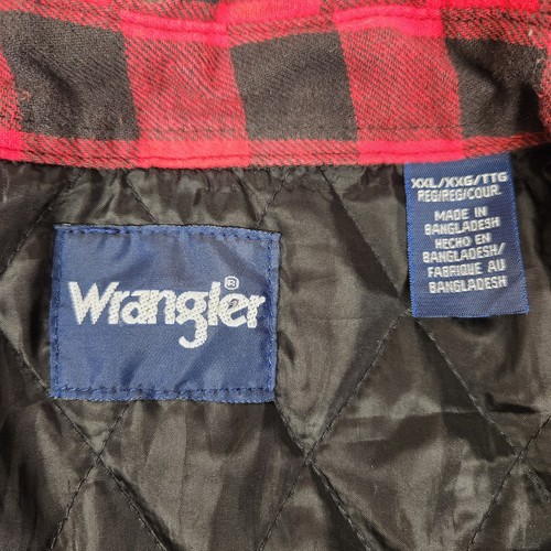 Vintage Wrangler Shacket Herren XXL Schraubstock Grip Garage Buffalo Plaid Pearl Snap Quilt - Bild 6 von 9